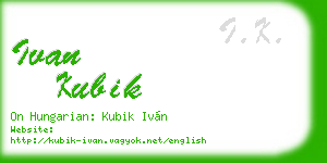 ivan kubik business card